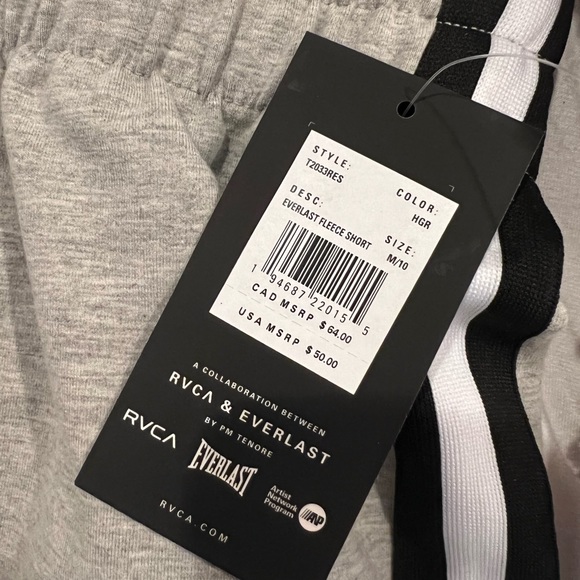 RVCA X EVERLAST FLEECE SHORTS - Picture 6 of 6